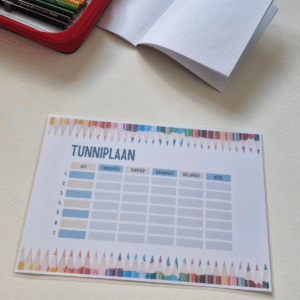 lamineeritud tunniplaan